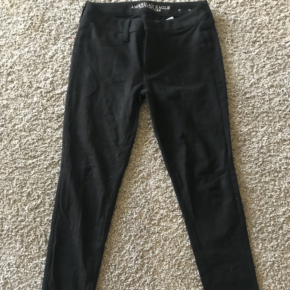 American Eagle black jeggings, size 6