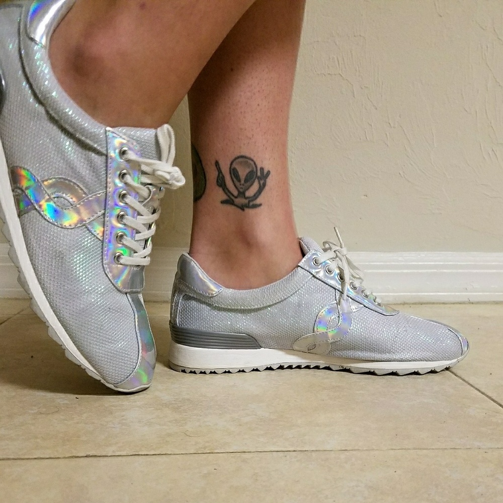 Holographic sneakers