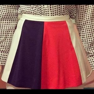 VINTAGE red, white, & blue cheerleading skirt