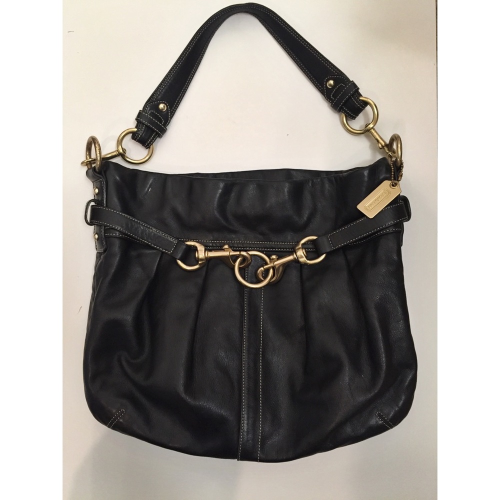 ✨RARE✨ Beautiful Black Leather Coach Purse
