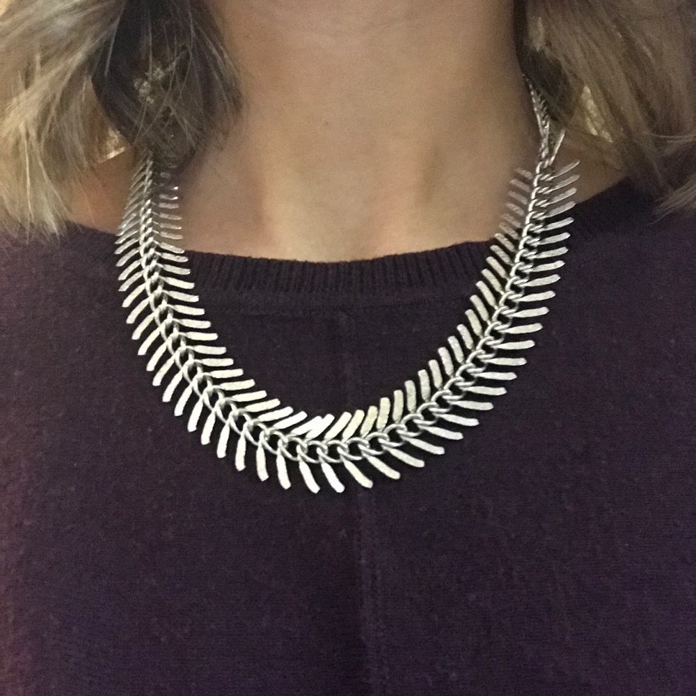 Silver Plated Statement Necklace
