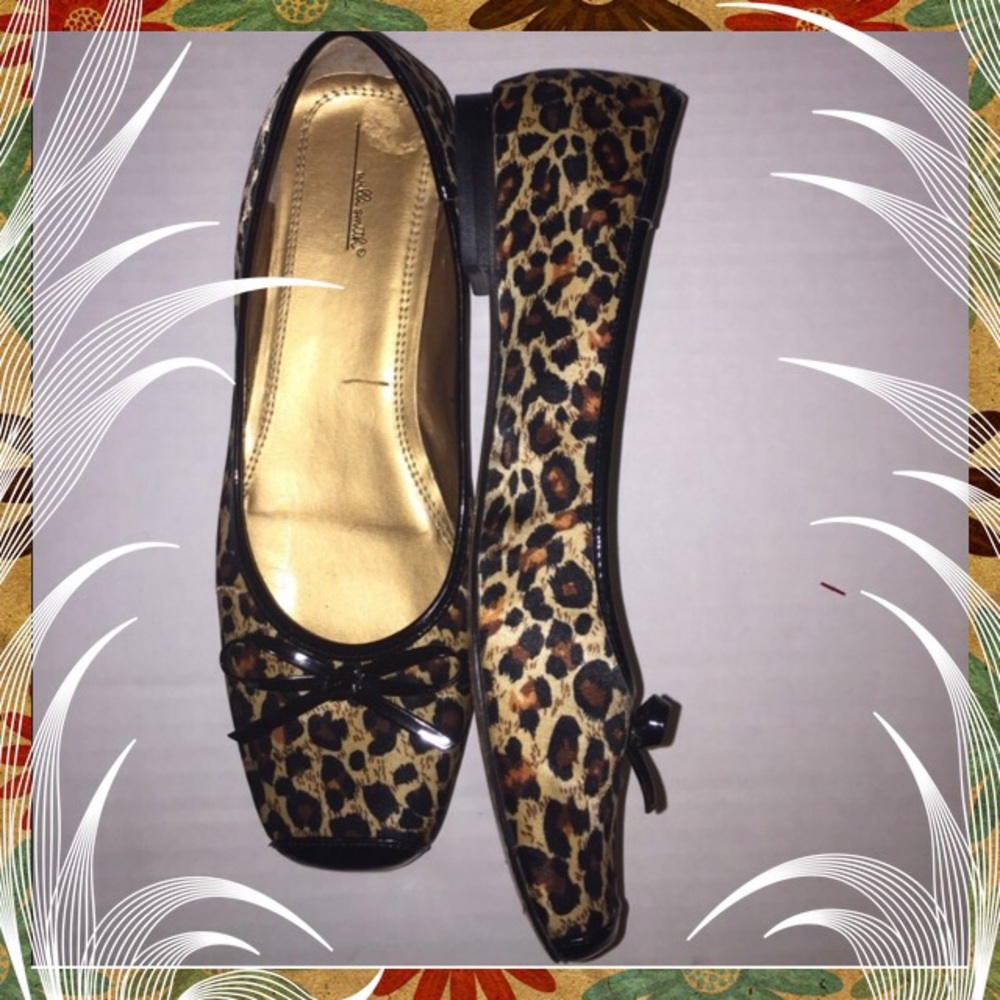 Women’s WILL SMITH Leopard Print Patent Trim Flats