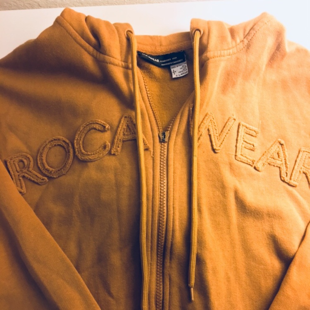 Mens Rocawear Tan ZIP-Up Hoodie