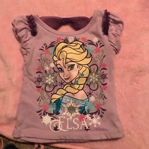 Purple Elsa baby girl top