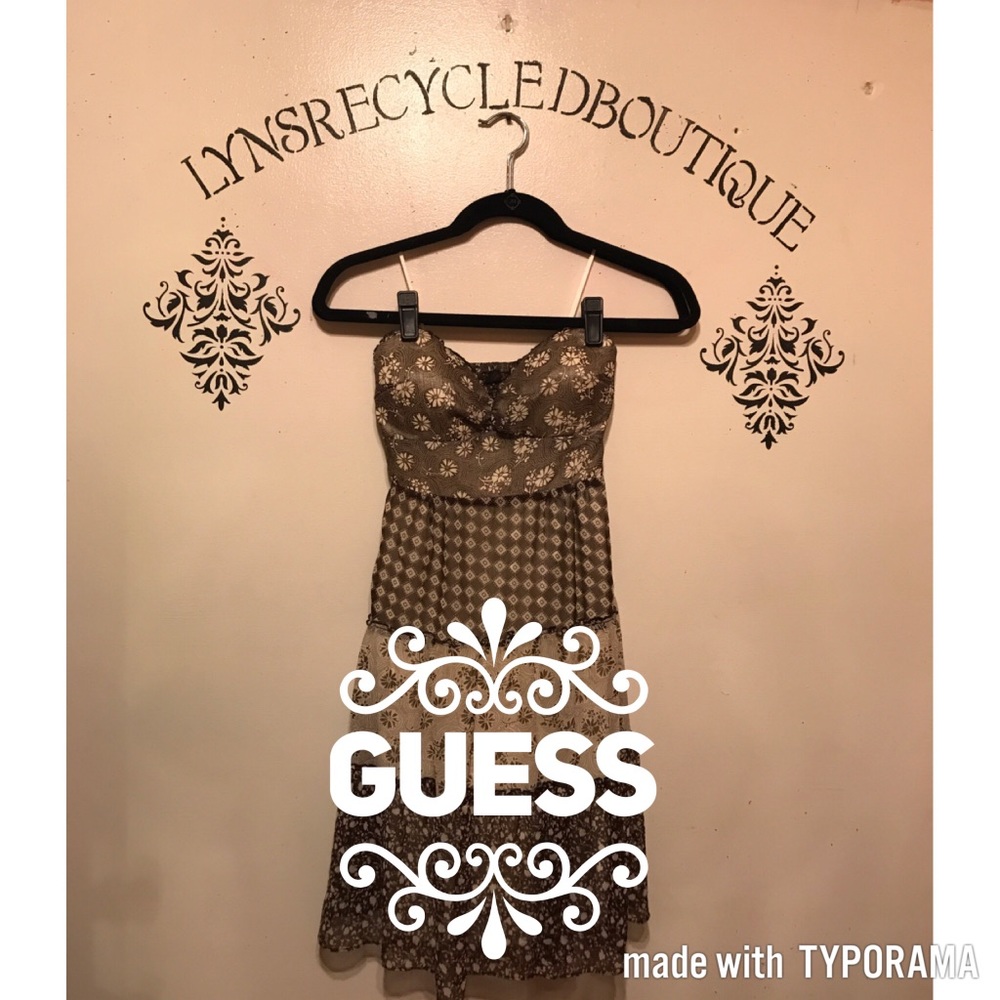 Guess strapless floral dress size 5!