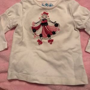 White long sleeve baby girl top