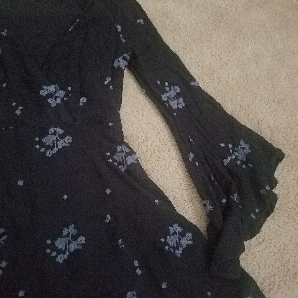 Free People Jasmine Dress black/gray size 2 - Picture 2 of 4