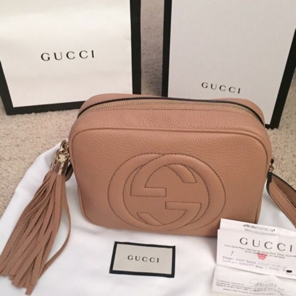 Gucci disco soho crossbody beige