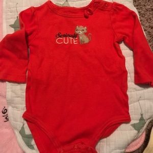 Red long sleeve onesie