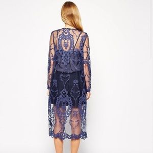 ASOS lace kimono duster open front festival