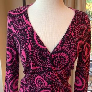 Pink and Black embellished Cardigan - INC Brand XS