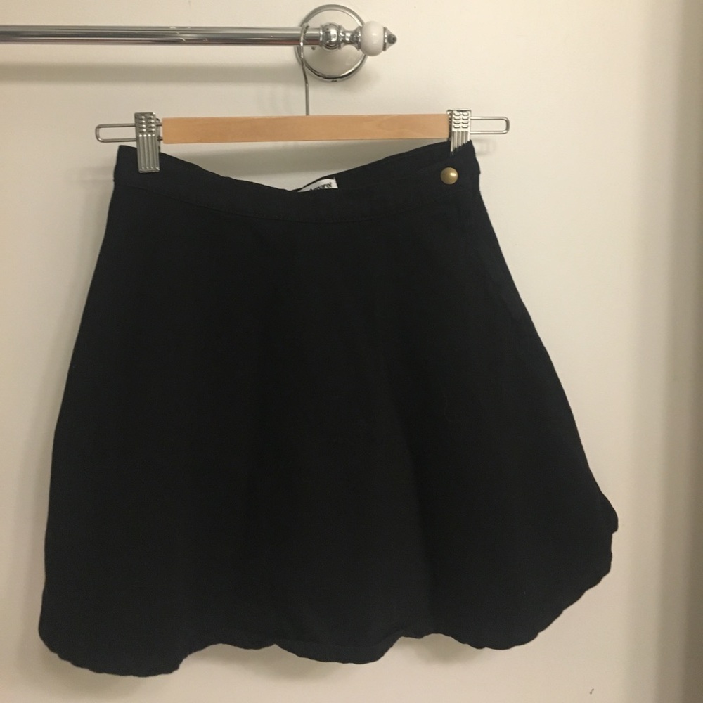 American Apparel black jean skater skirt