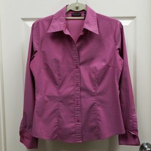 NY & Company pink button down shirt