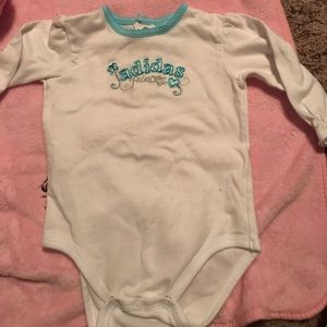 White Adidas onesie