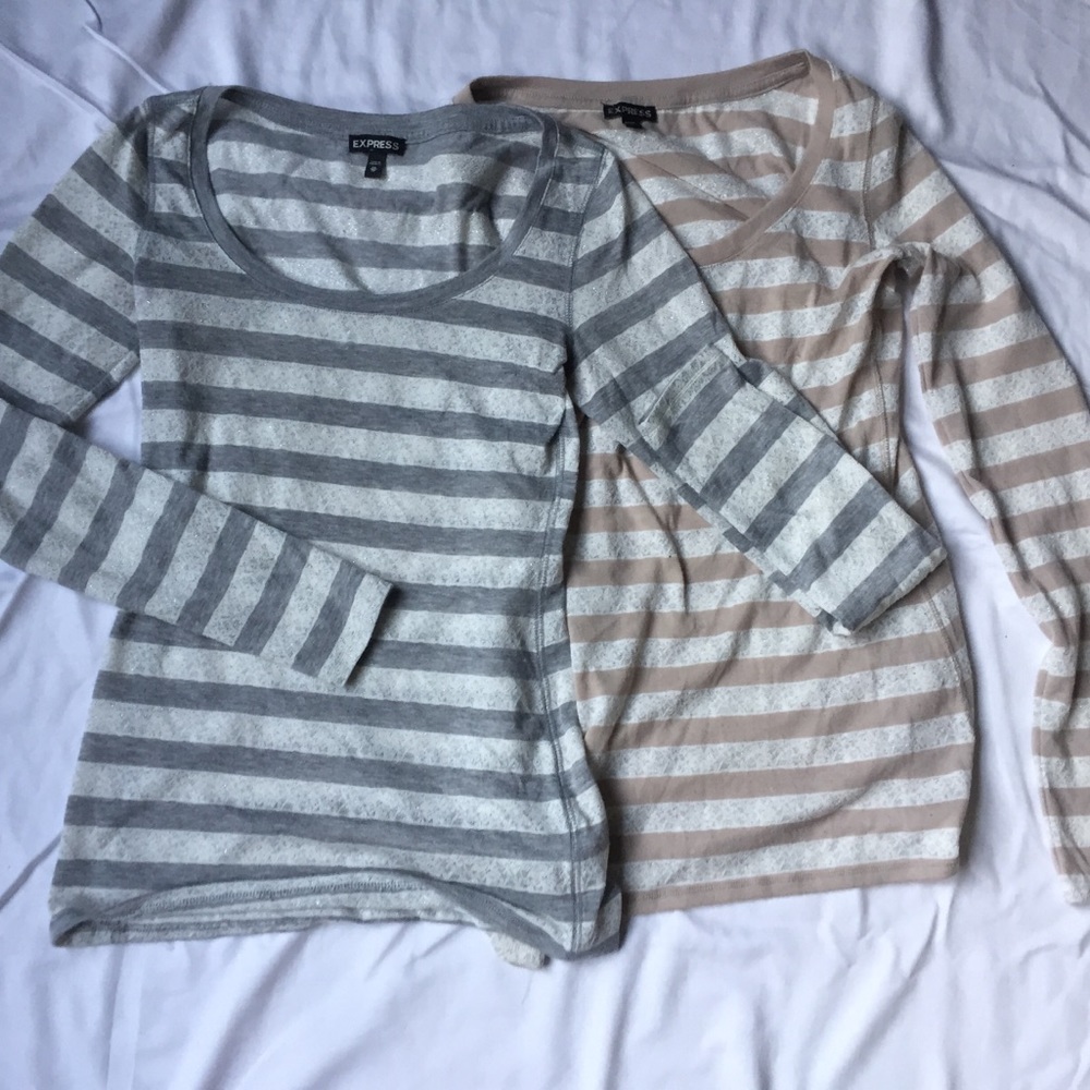 Striped long sleeved shirts