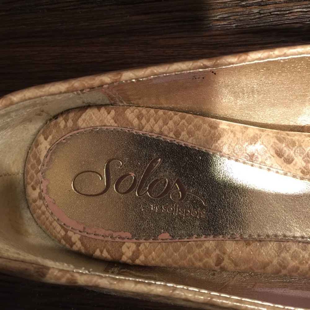 Animal skin gold buckle flats - Picture 3 of 4