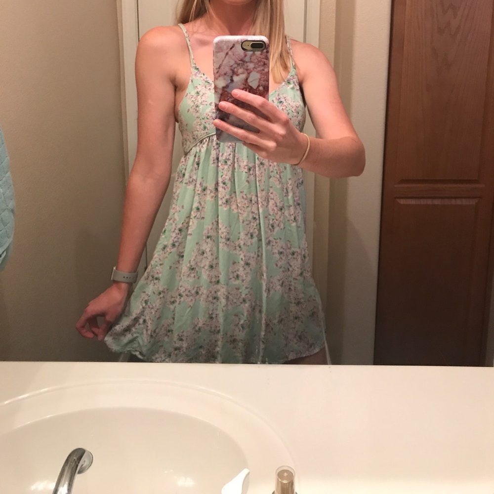 Floral racerback babydoll dress