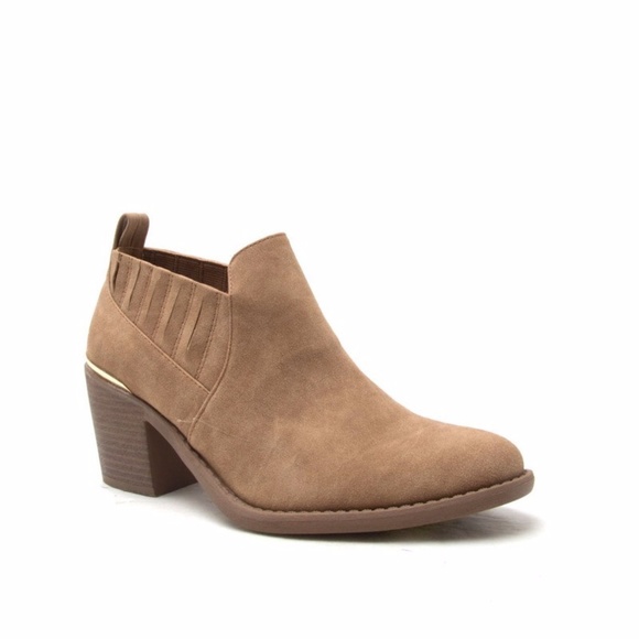 Toffee Block Heel Booties - Picture 2 of 2