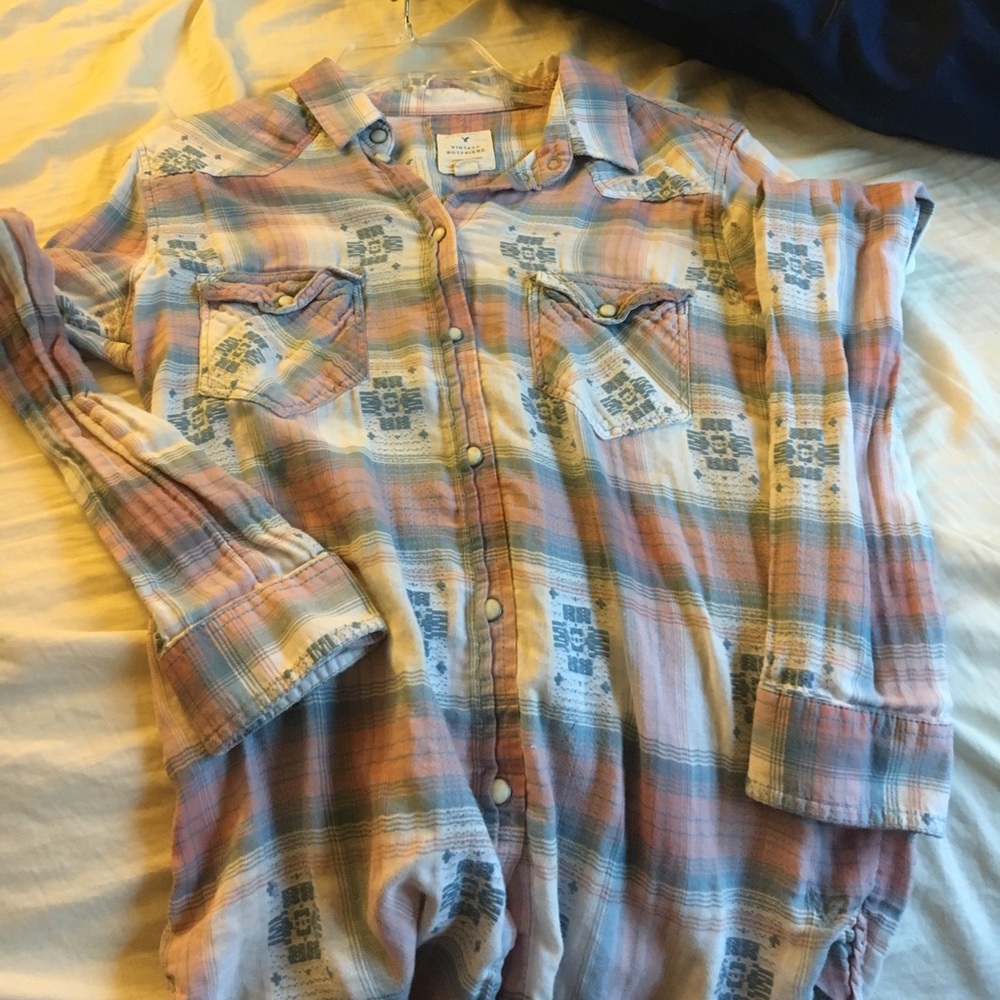 Teen Wolf Malia American Eagle Western Button Down