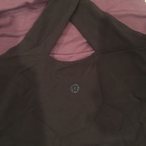 Lulu lemon brown high neck yoga top