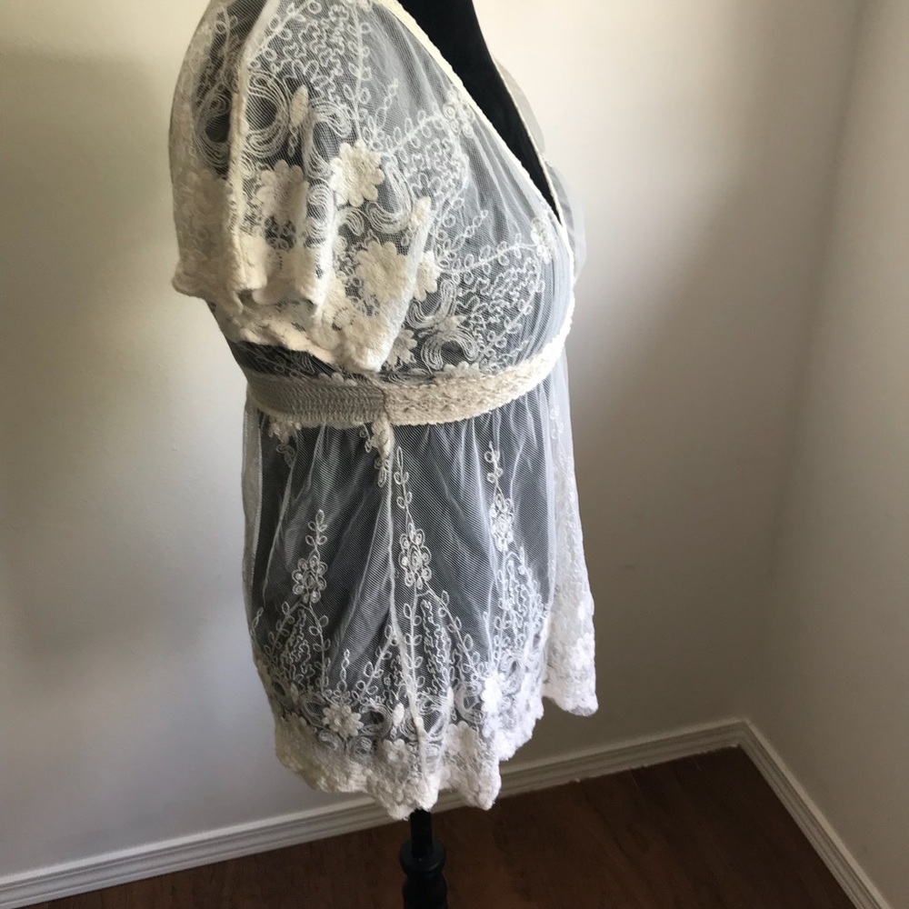 Lace Sheer Top - Picture 2 of 4