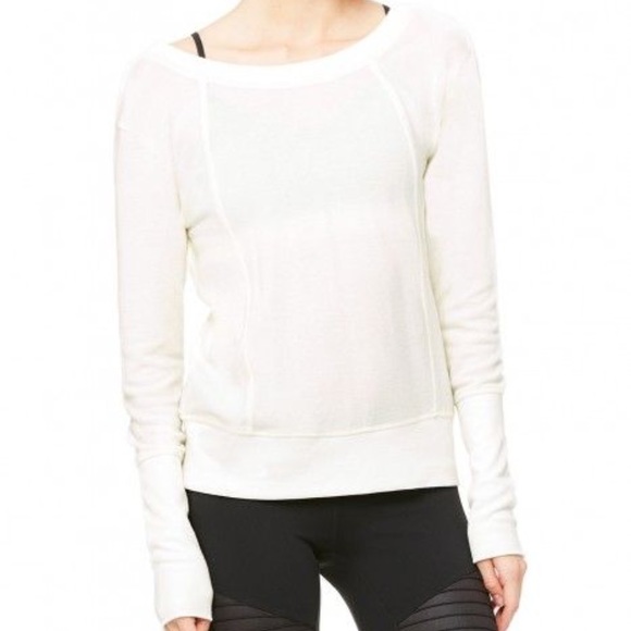 NWOT ALO Yoga Long Sleeve Crisscross Back Top - Picture 2 of 5