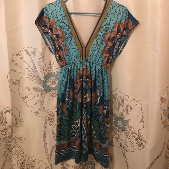 Blue Mandala pattern dress - Picture 3 of 3