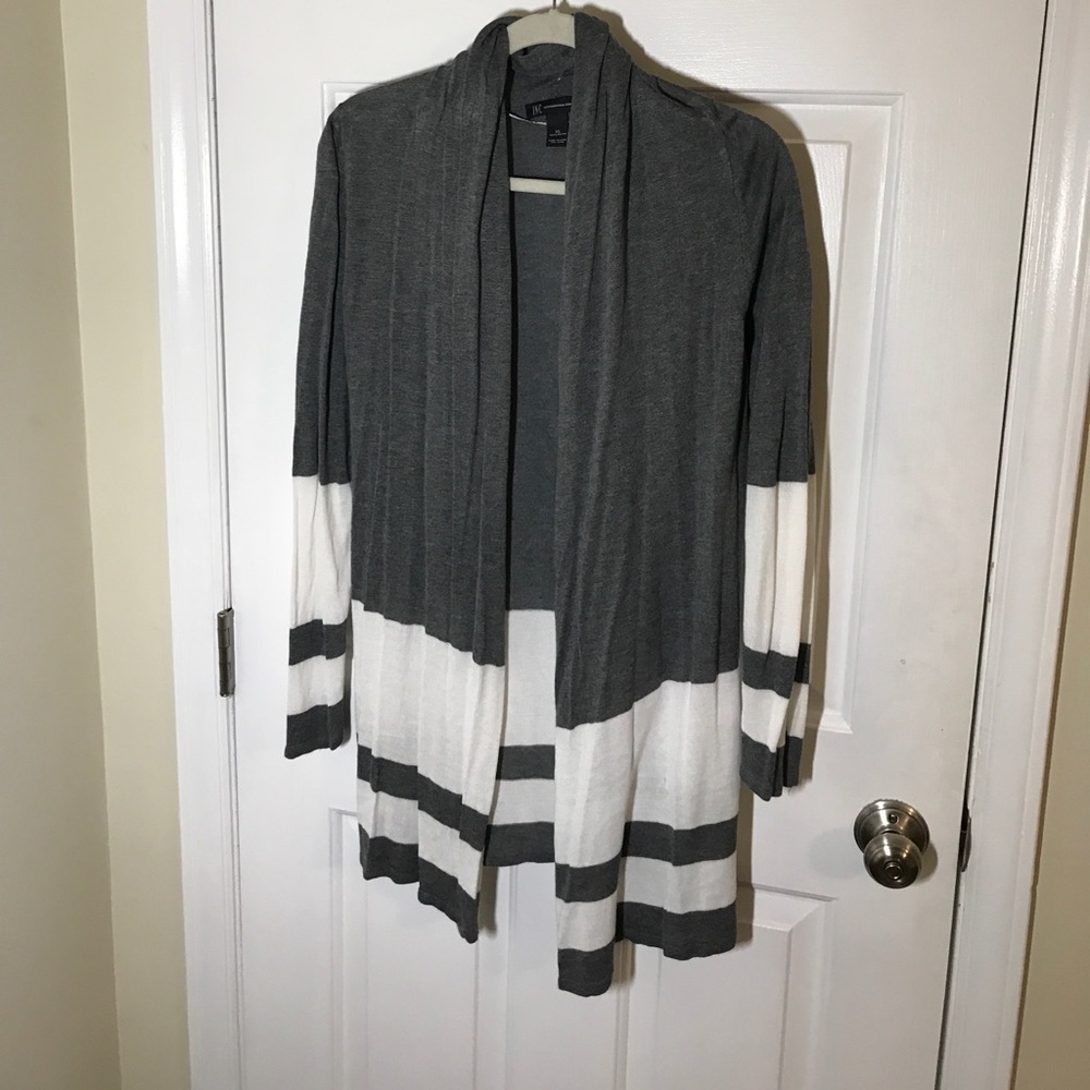 Grey and white cardigan- INC brand