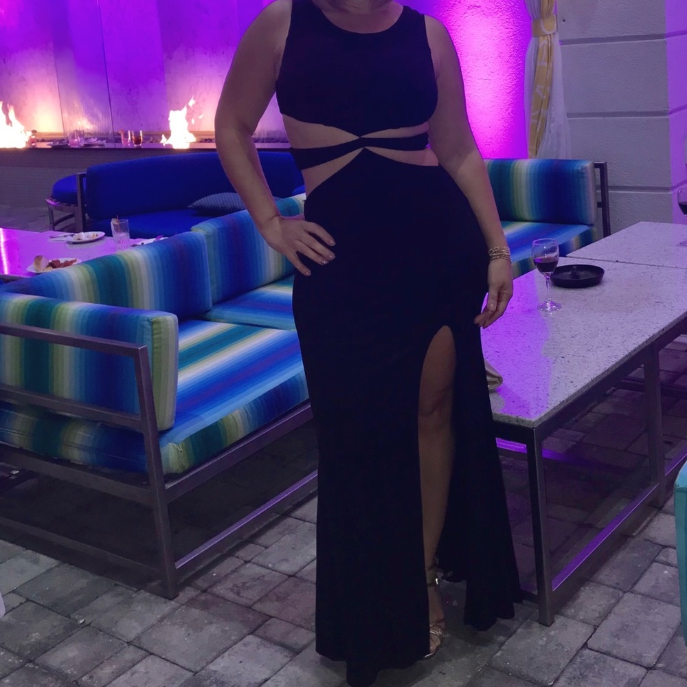 Long black gown