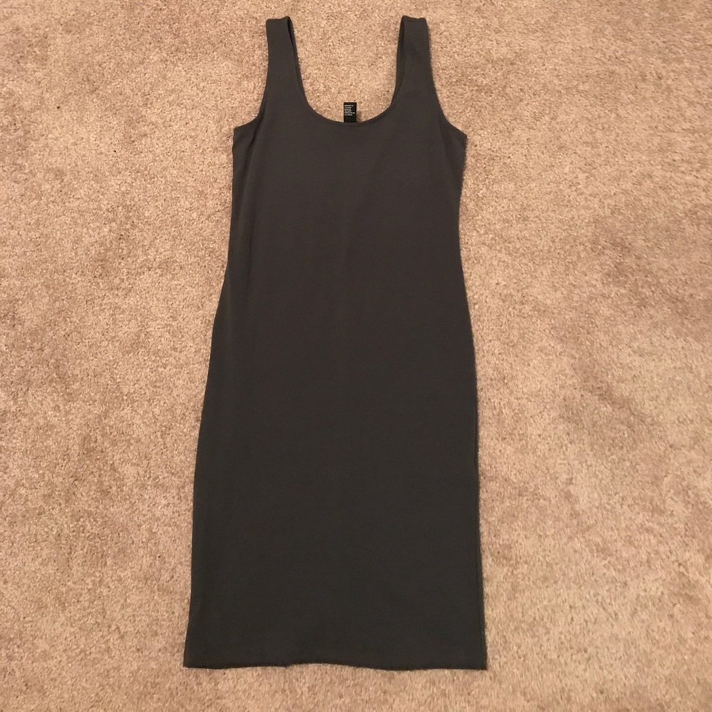 Grey midi basic bodycon