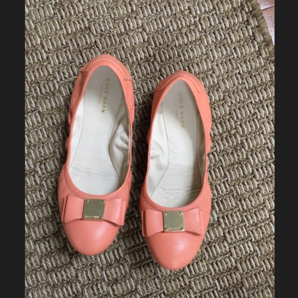 Women’s Cole Haan Tali Bow Ballet Flat in Coral 8M