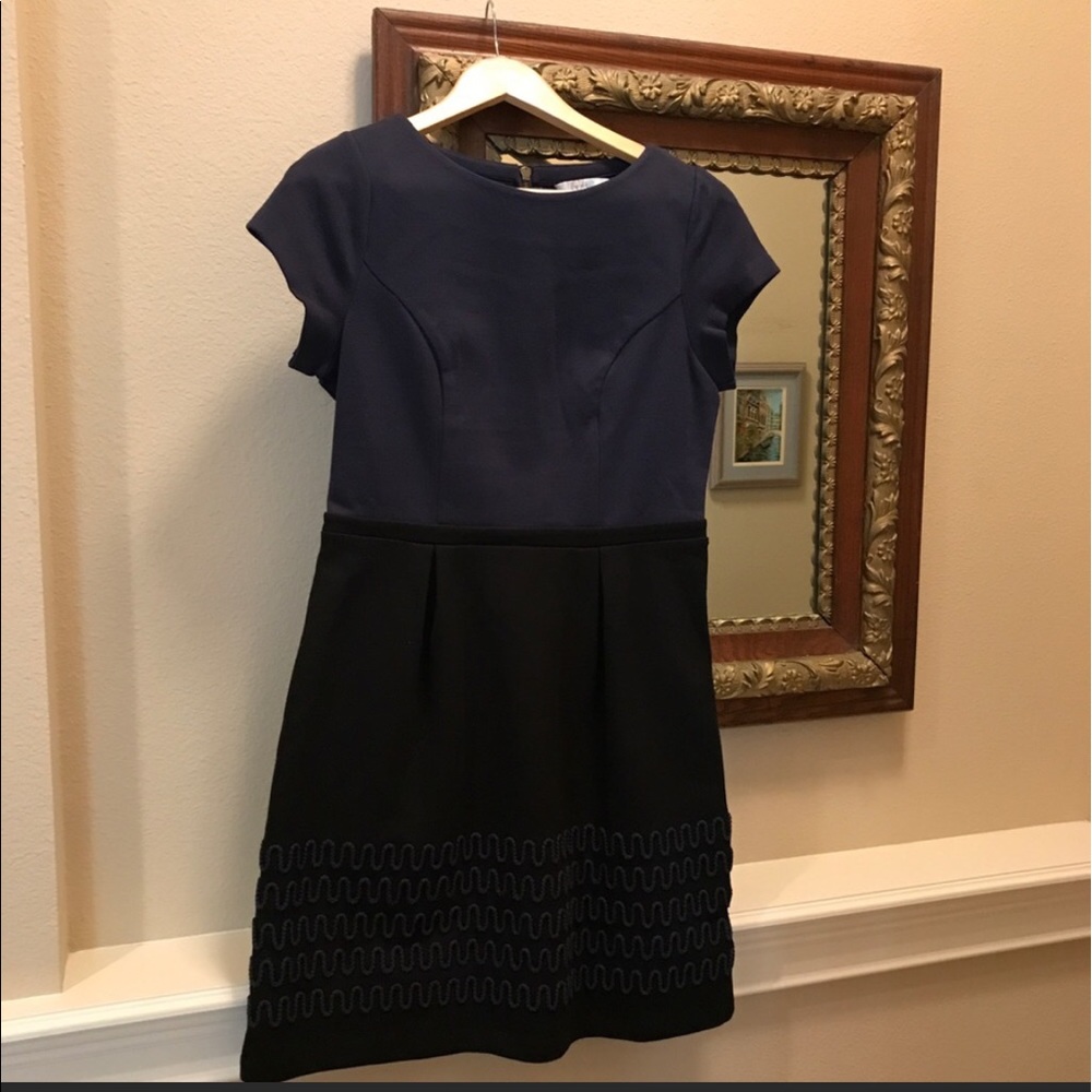 Boden black and navy dress