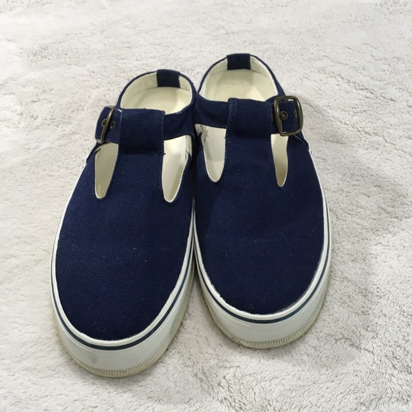 Lands' End women's canvas t-strap shoes size 7B - Picture 2 of 8