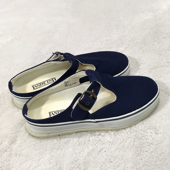 Lands' End women's canvas t-strap shoes size 7B - Picture 4 of 8