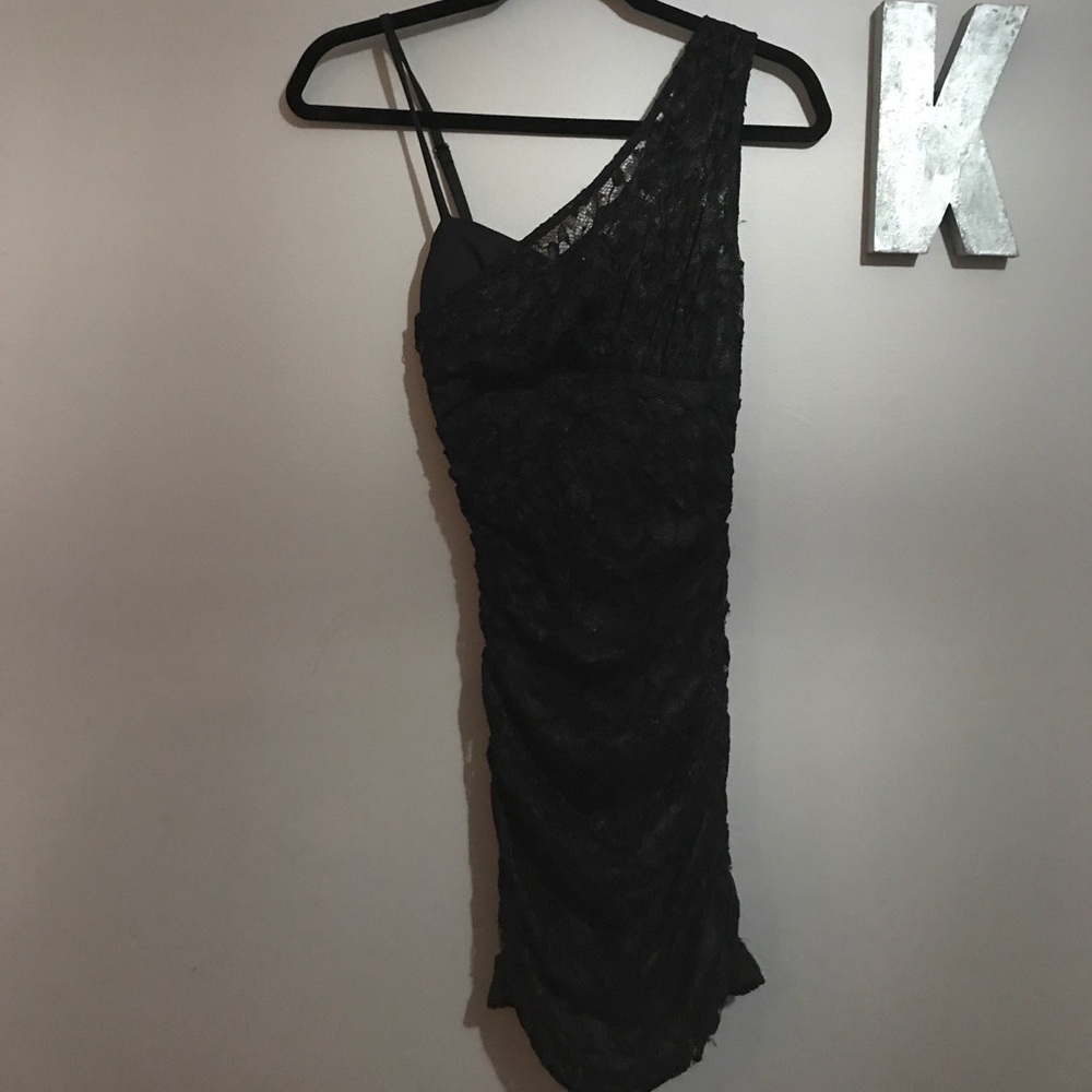 Lace one shoulder dress. Size Medium.