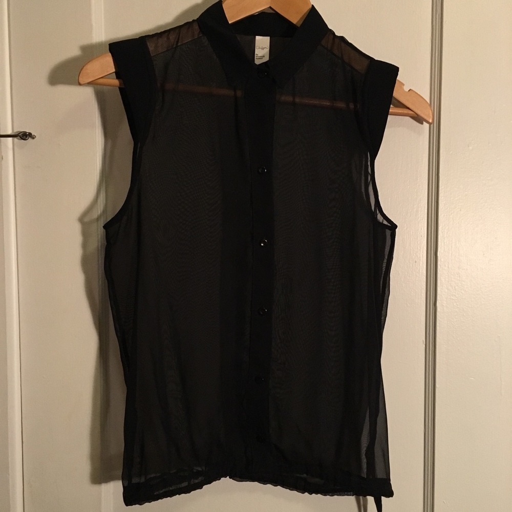 chiffon button up