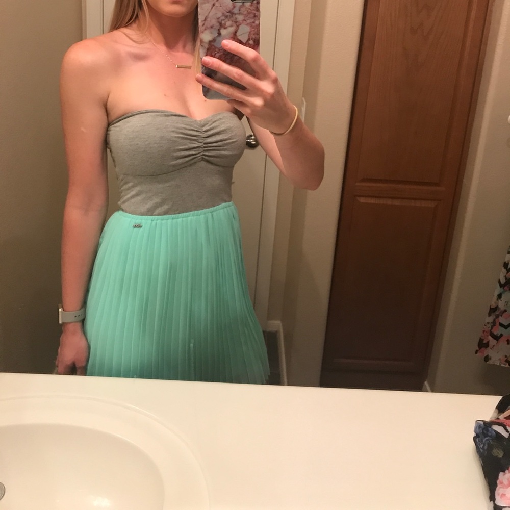 Mint & gray party dress - Picture 1 of 3