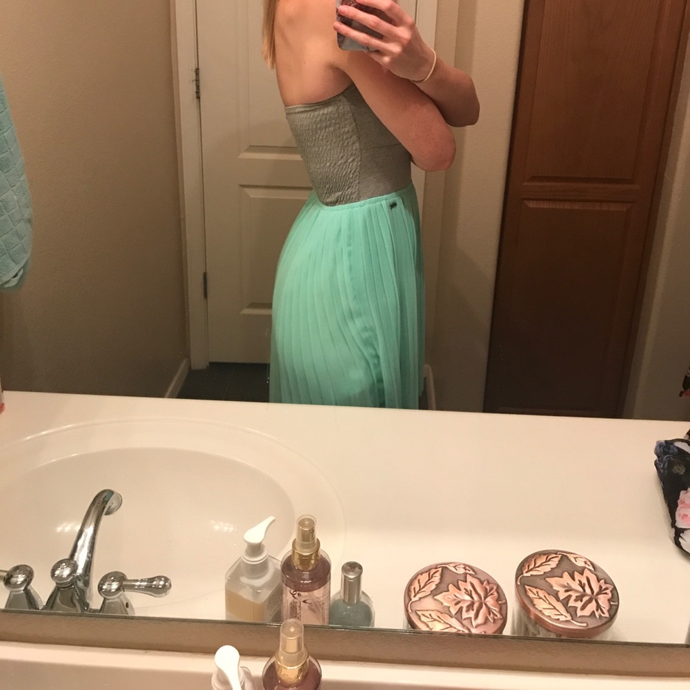 Mint & gray party dress - Picture 2 of 3