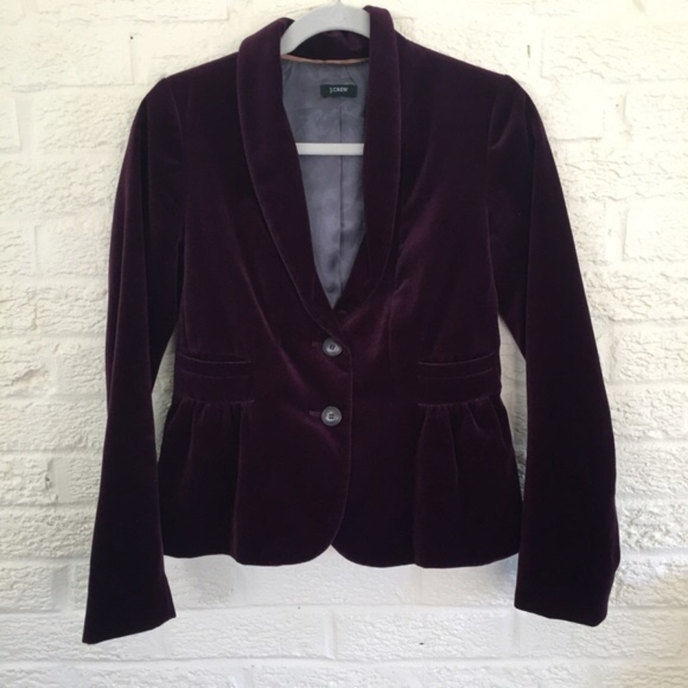 J Crew velvet blazer