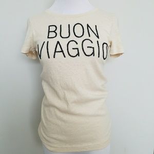 J Crew Beaded Buon Viaggio tee