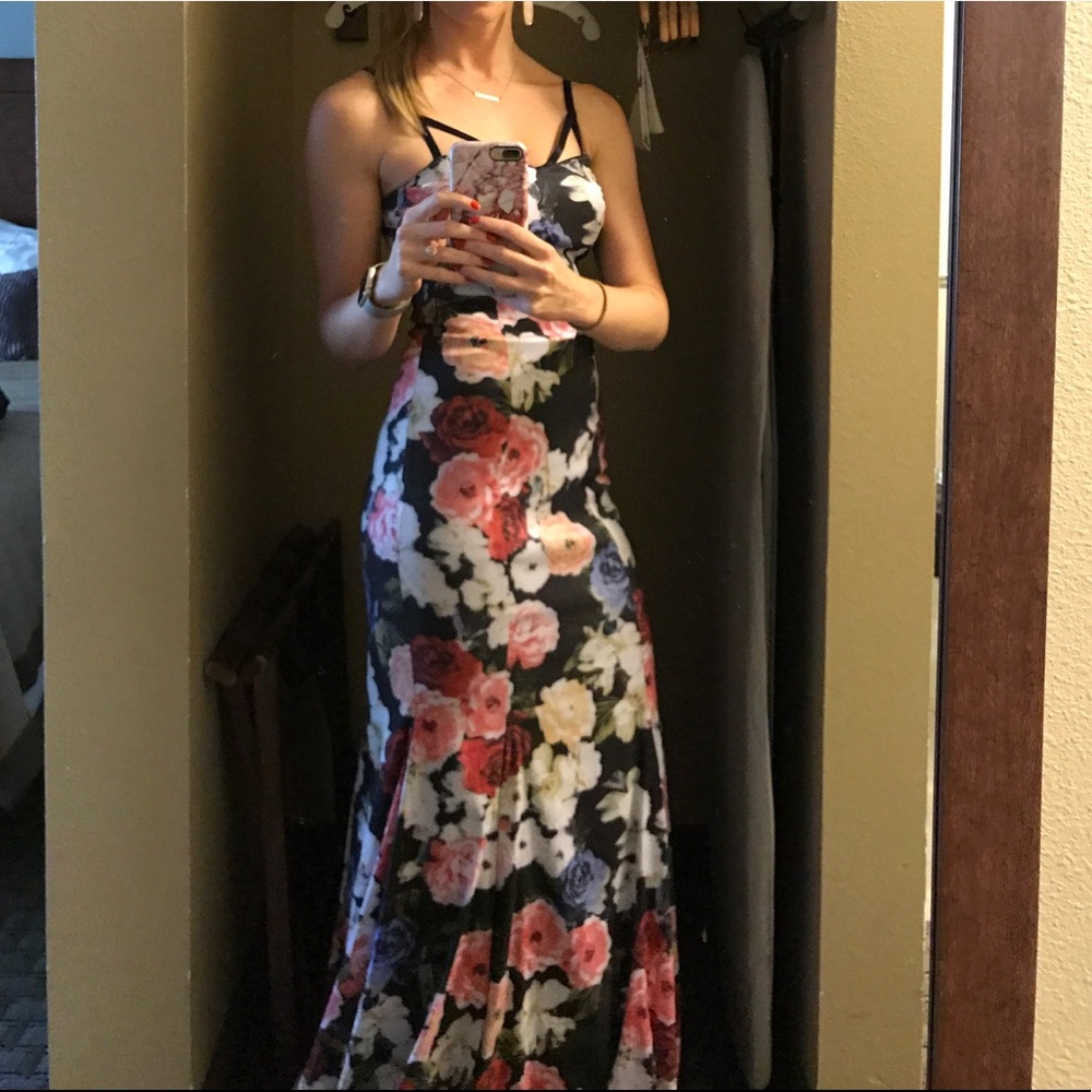 Floral mermaid gown