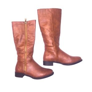 Pierre Dumas Tan light brown Zipper Boots size 9