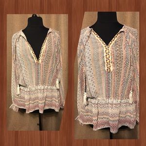 Aztec with ruffle waist