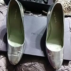 Prada Wedge Silver Wedge