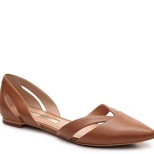 Audrey Brooke Pointed Cut Out Nude Flat