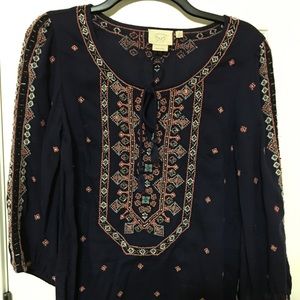 Anthropologie Vanessa Virginia embroidered shirt