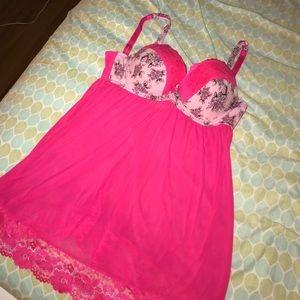 Babydoll Lingerie with Built in Wire Bra