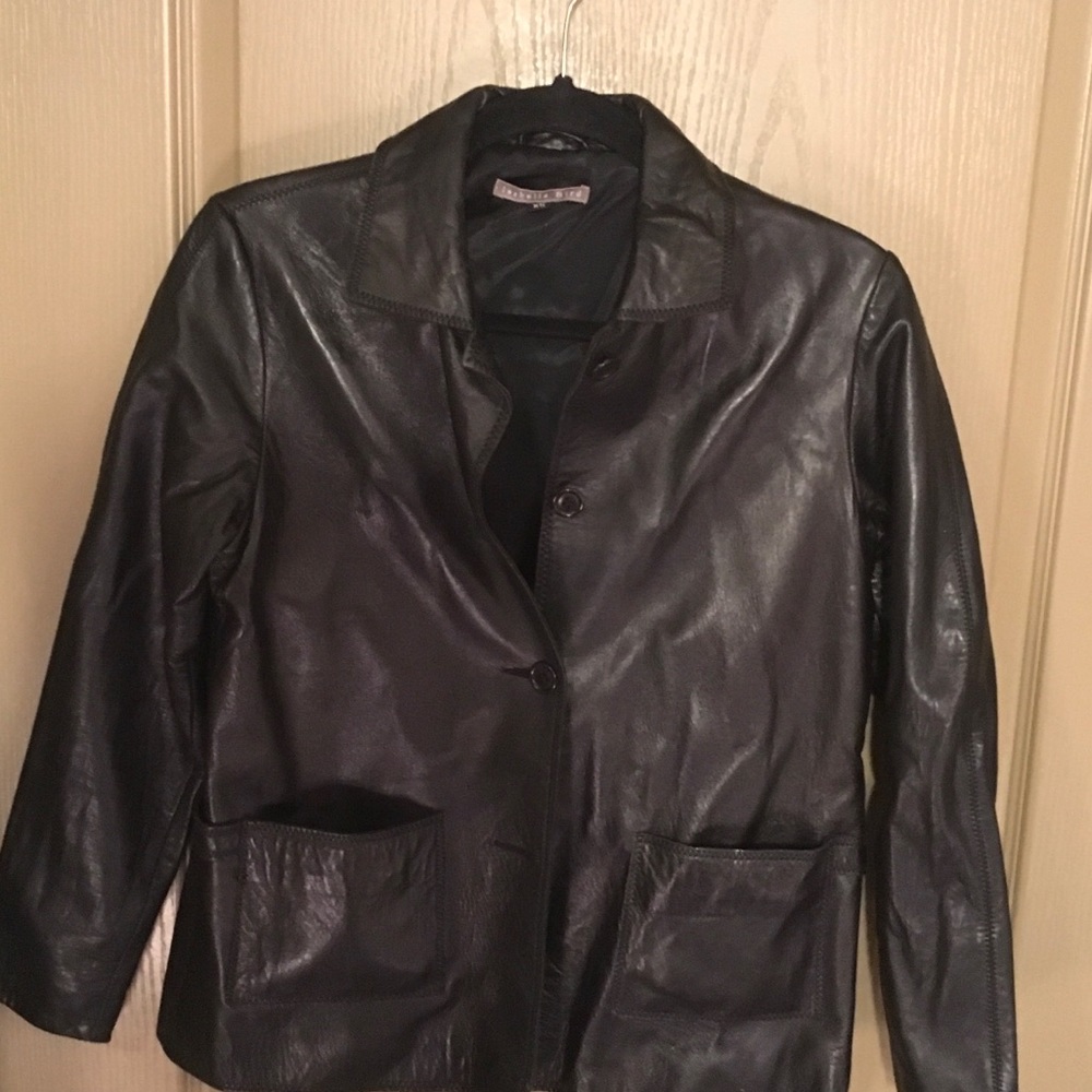 Black leather jacket