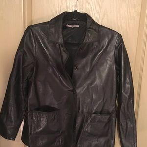 Black leather jacket