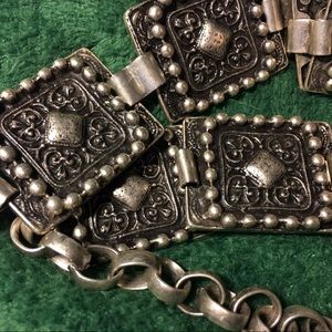 Silver Antique Look Chain Boho Belt
